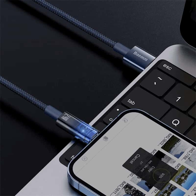 Baseus [CATS000401] 1m Explorer Series Auto Power-Off Fast Charging Data Cable USB to Lightning, 2.4A