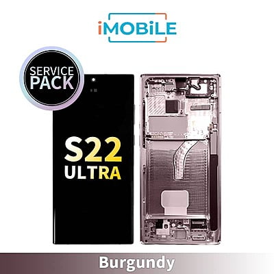 Samsung Galaxy S22 Ultra (S908) LCD Touch Digitizer Screen [Service Pack] [Burgundy] GH82-27488B OR GH82-27488B GH82-27489B