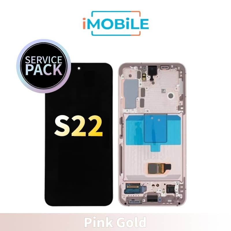 Samsung Galaxy S22 5G (S901) LCD Touch Digitizer Screen [Service Pack] [Pink Gold] GH82-27520D OR GH82-27521D