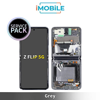 Samsung Galaxy Z Flip 5G (F707) (Main) LCD Digitizer Screen [Service Pack] [Grey] (GH82-23351A)