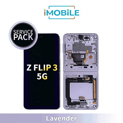 Samsung Galaxy Z Flip 3 5G (F711) (Main) LCD Digitizer Screen [Service Pack] [Lavender] (GH82-26273D)