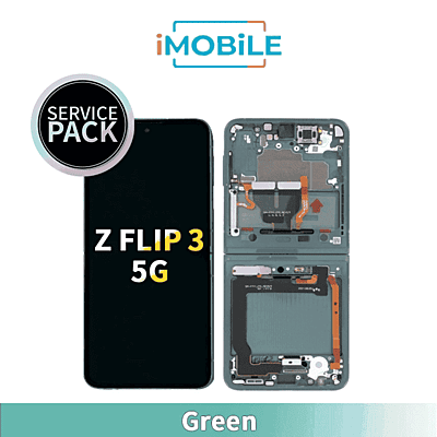 Samsung Galaxy Z Flip 3 5G (F711) (Main) LCD Digitizer Screen [Service Pack] [Green] (GH82-26273C)