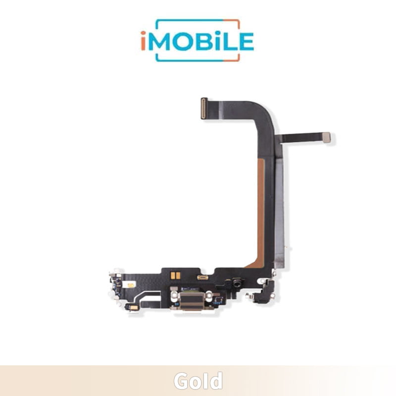 iPhone 13 Pro Max Compatible Charging Port Flex Cable [Gold]
