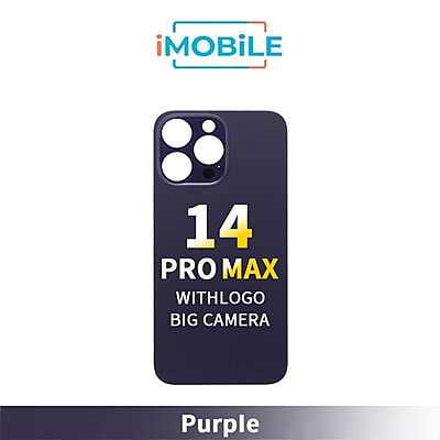 iPhone 14 Pro Max Compatible Back Cover Glass With Big Camera Hole [Purple]