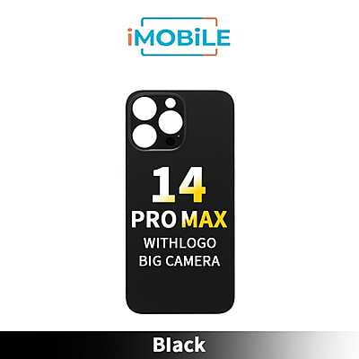 iPhone 14 Pro Max Compatible Back Cover Glass With Big Camera Hole [Black]