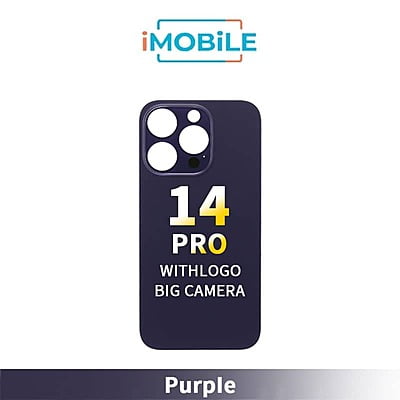 iPhone 14 Pro Compatible Back Cover Glass With Big Camera Hole [Purple]