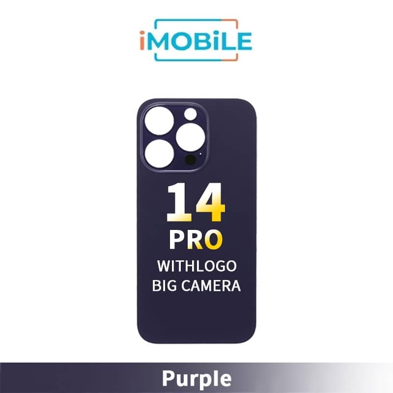 iPhone 14 Pro Compatible Back Cover Glass With Big Camera Hole [Purple]