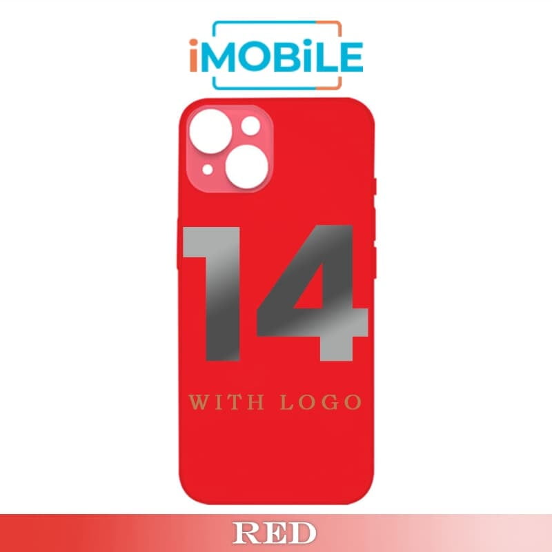 iPhone 14 Compatible Back Cover Glass with Big Camera Hole [Red]