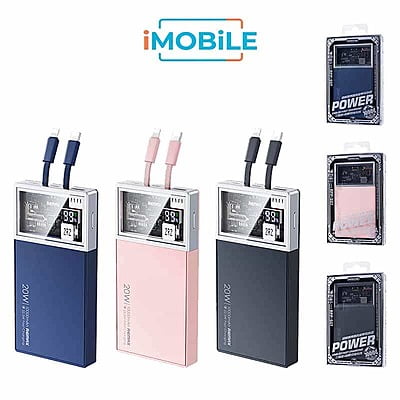 Remax Fly Series 22.5W Power Bank [RPP-507] [10,000 mAh] [2 Ports + 2 Cables]