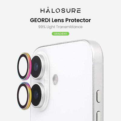 Halosure Geordi Rear Camera Lens Armour Protector (Anti-Reflection), iPhone 17 Halosure Geordi Rear Camera Lens Armour Protector (Anti-Reflection), iPhone 17