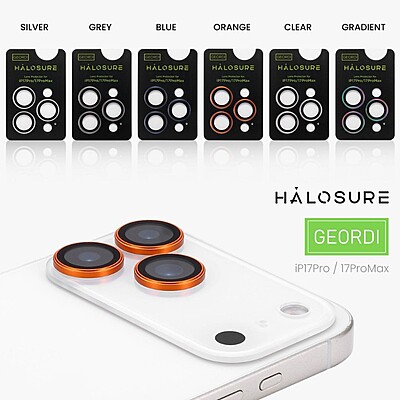 Halosure Geordi Rear Camera Lens Armour Protector (Anti-Reflection), iPhone 17 Pro / 17 Pro Max Halosure Geordi Rear Camera Lens Armour Protector (Anti-Reflection), iPhone 17 Pro / 17 Pro Max