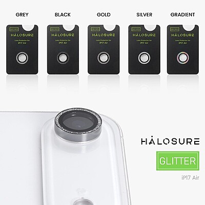 Halosure Geordi Rear Camera Lens [Glitter] Armour Protector (Anti-Reflection), iPhone 17 Air