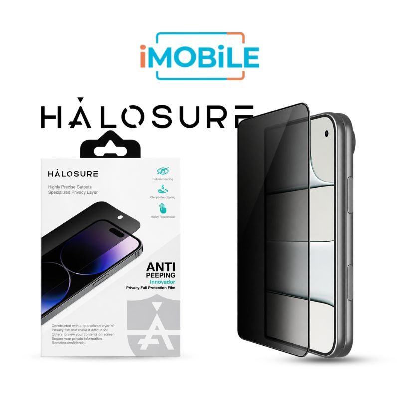 Halosure 2.5D Innovador Shield [Privacy] Tempered Glass, iPhone Duo