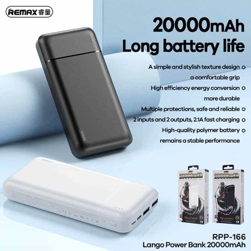 Remax Lango Series Power Bank [RPP-166] [2 USB] [200000mAh]
