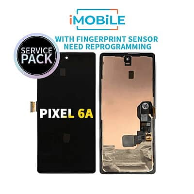 Google Pixel 6A LCD Touch Digitizer Screen [Service Pack] (With Fingerprint Sensor need Reprogramming) G949-00239-01