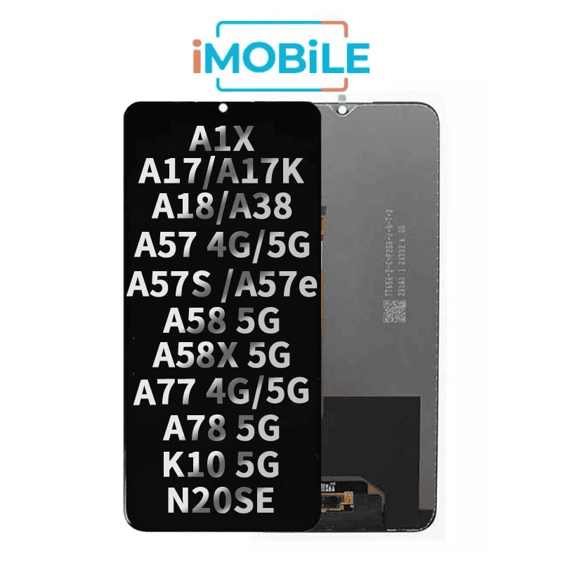 OPPO A1X / A17 / A17K / A18 / A38 / A57 4G (2022) / A57 5G (2022) /A57S / A57e / A58 5G / A58X 5G / A77 4G (2022) / A77 5G (2022)/ A78 5G (2023) / K10 5G / N20SE Compatible LCD Touch Digitizer Screen OPPO A1X / A17 / A17K / A18 / A38 / A57 4G (2022) / A57 5G (2022) /A57S / A57e / A58 5G / A58X 5G / A77 4G (2022) / A77 5G (2022)/ A78 5G (2023) / K10 5G / N20SE Compatible LCD Touch Digitizer Screen