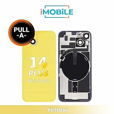 iPhone 14 Plus Compatible Back Cover Glass [Secondhand] [Yellow]