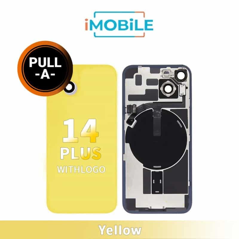 iPhone 14 Plus Compatible Back Cover Glass [Secondhand] [Yellow]