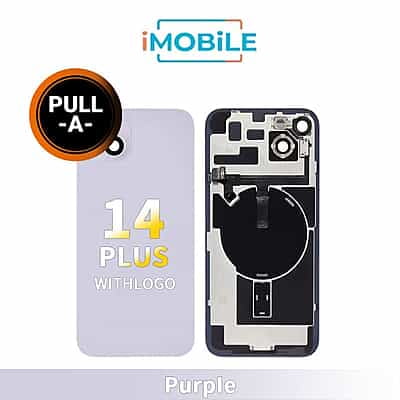 iPhone 14 Plus Compatible Back Cover Glass [Secondhand] [Purple]