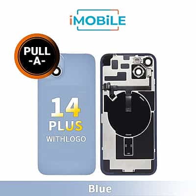iPhone 14 Plus Compatible Back Cover Glass [Secondhand] [Blue]