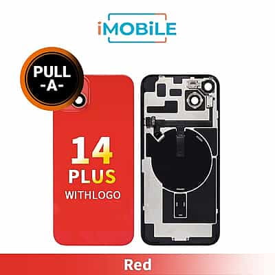 iPhone 14 Plus Compatible Back Cover Glass [Secondhand] [Red]