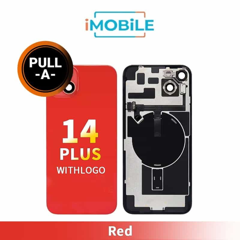 iPhone 14 Plus Compatible Back Cover Glass [Secondhand] [Red]