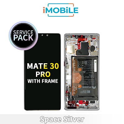 Huawei Mate 30 pro LCD Touch Digitizer Screen with frame and battery [Service Pack] [Space Silver]