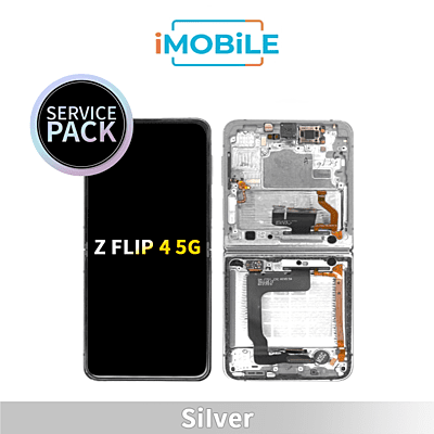 Samsung Galaxy Z Flip 4 5G (F721) Compatible Main LCD Digitizer Screen [Service Pack] [Silver]