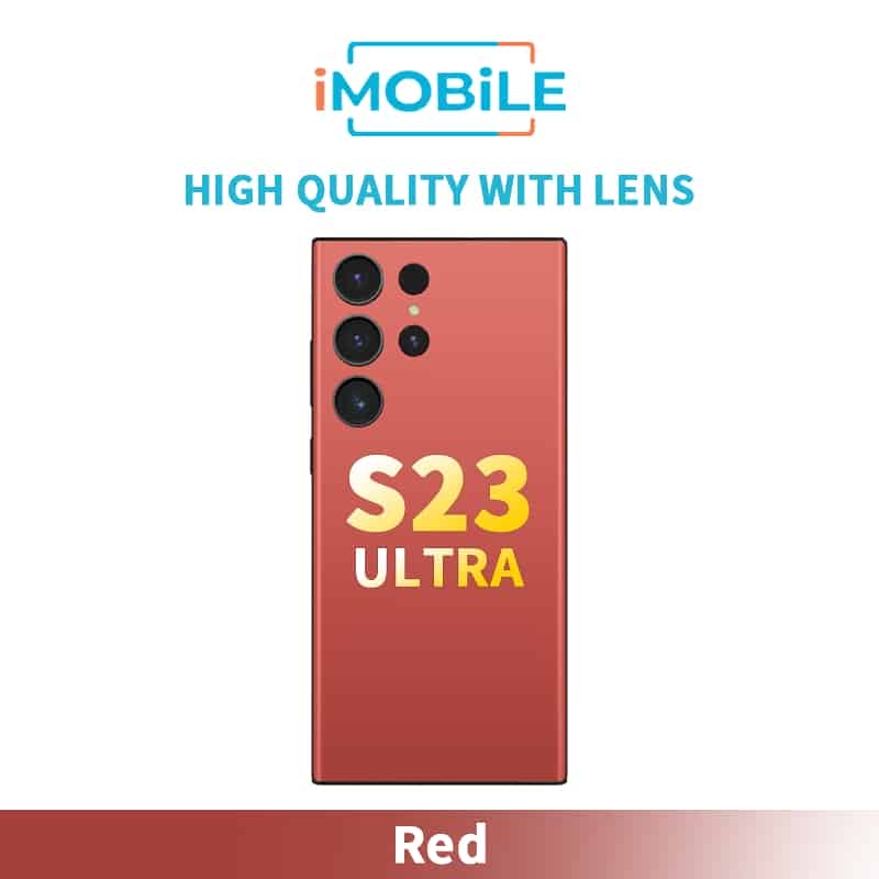 Samsung Galaxy S23 Ultra (S918) Back Cover [High Quality With Lens] [Red]