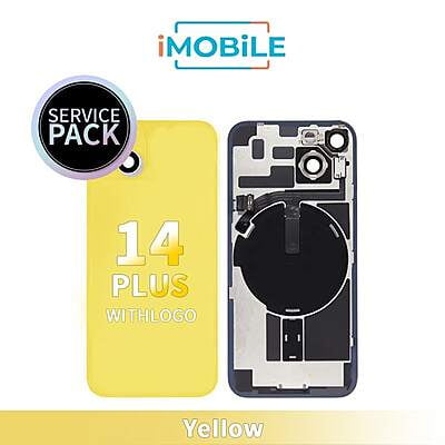 iPhone 14 Plus Compatible Back Cover Glass [Service Pack] [Yellow]