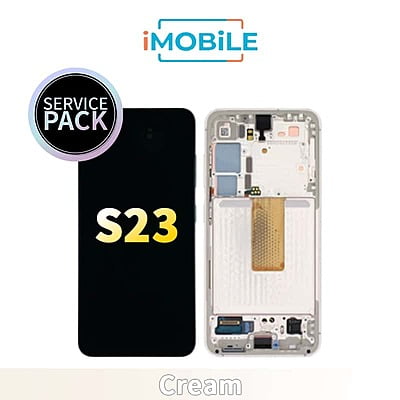 Samsung Galaxy S23 (S911) LCD Touch Digitizer Screen [Service Pack] [Cream] GH82-30480B