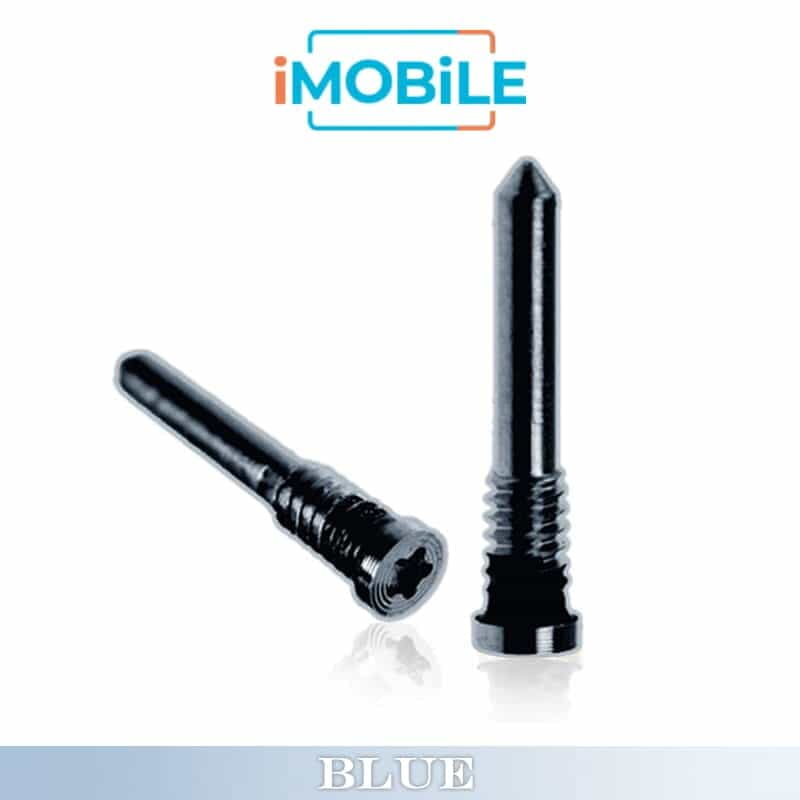 Bottom Screws Compatible for iPhone XR / 12 Series / 13 Series (2 Pcs/Set) [Blue]