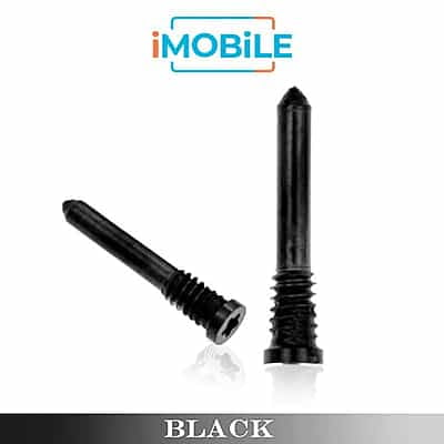 Bottom Screws Compatible For iPhone X To iPhone 14  (2 Pcs/Set) [Black]