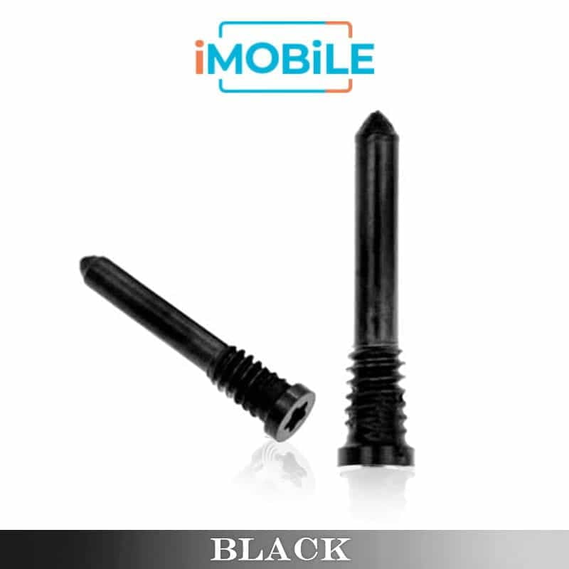 Bottom Screws Compatible For iPhone X To iPhone 14  (2 Pcs/Set) [Black]