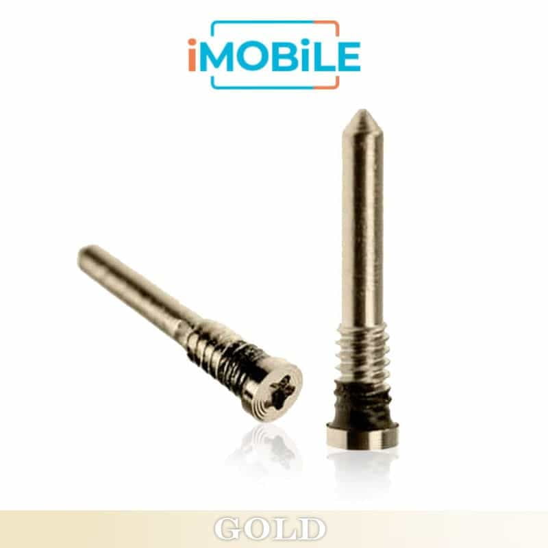 Bottom Screws Compatible For iPhone X To iPhone 14  (2 Pcs/Set) [Gold]