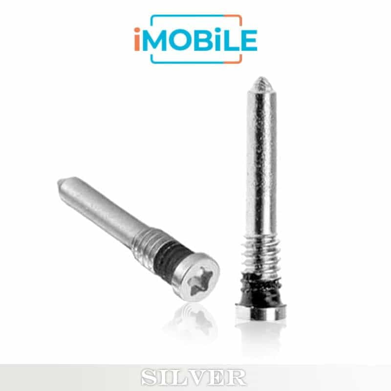 Bottom Screws Compatible For iPhone X To iPhone 14  (2 Pcs/Set) [Silver]