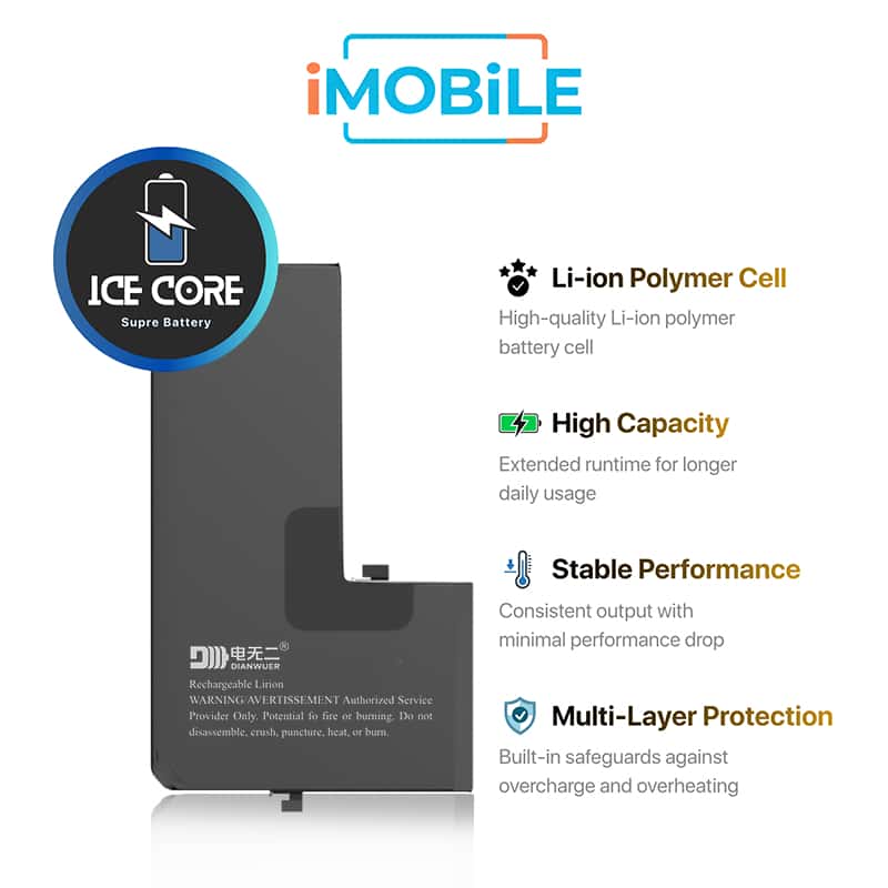 iPhone 11 Pro Max Compatible IceCore Pro Battery [Enhanced Capacity Performance]