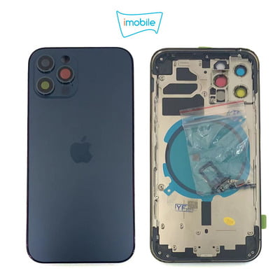 iPhone 12 Pro Compatible Back Housing [no small parts] [Blue]