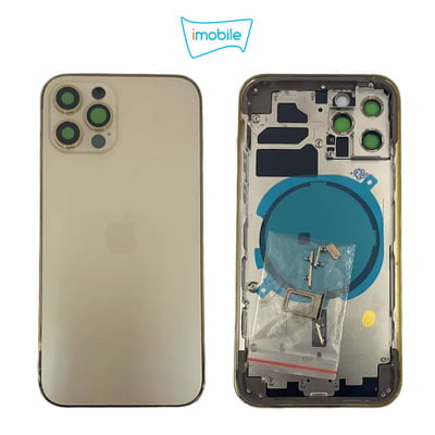 iPhone 12 Pro Compatible Back Housing [no small parts] [Gold]