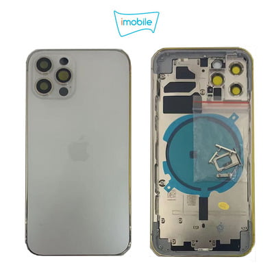 iPhone 12 Pro Compatible Back Housing [no small parts] [Silver]