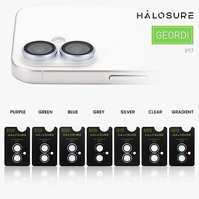 Halosure Geordi Rear Camera Lens Armour Protector (Anti-Reflection), iPhone 17 Halosure Geordi Rear Camera Lens Armour Protector (Anti-Reflection), iPhone 17
