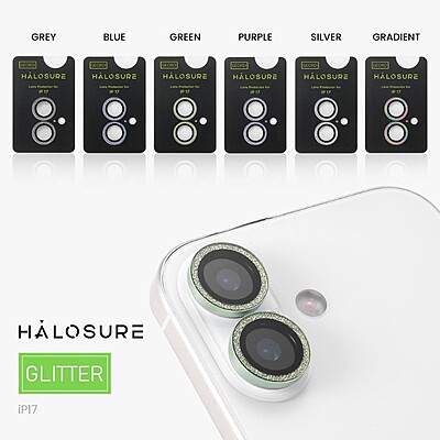 Halosure Geordi Rear Camera Lens [Glitter] Armour Protector (Anti-Reflection), iPhone 17