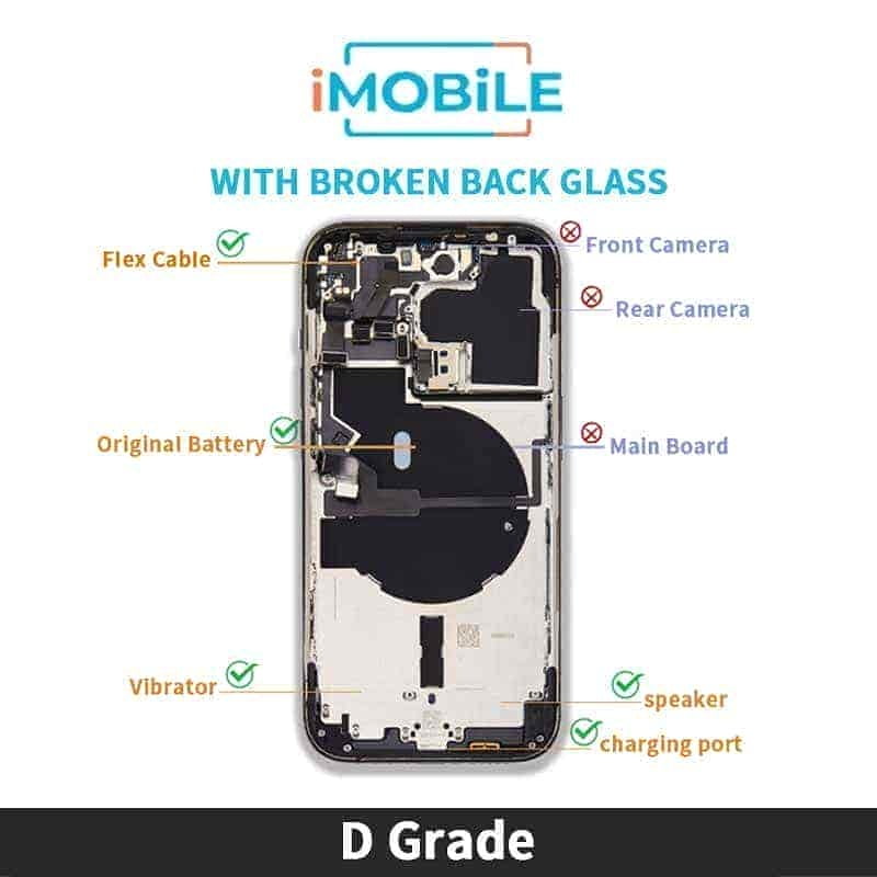 iPhone 14 Pro Compatible Back Housing [D Grade With Broken Back Glass]