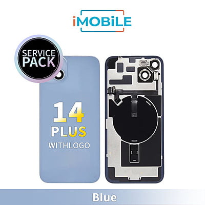 iPhone 14 Plus Compatible Back Cover Glass [Service Pack] [Blue]