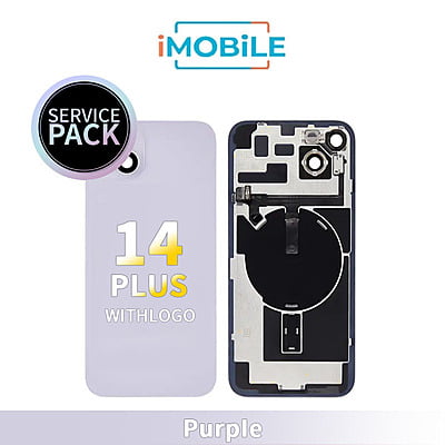 iPhone 14 Plus Compatible Back Cover Glass [Service Pack] [Purple]