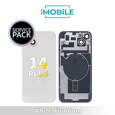 iPhone 14 Plus Compatible Back Cover Glass [Service Pack] [White Starlight]
