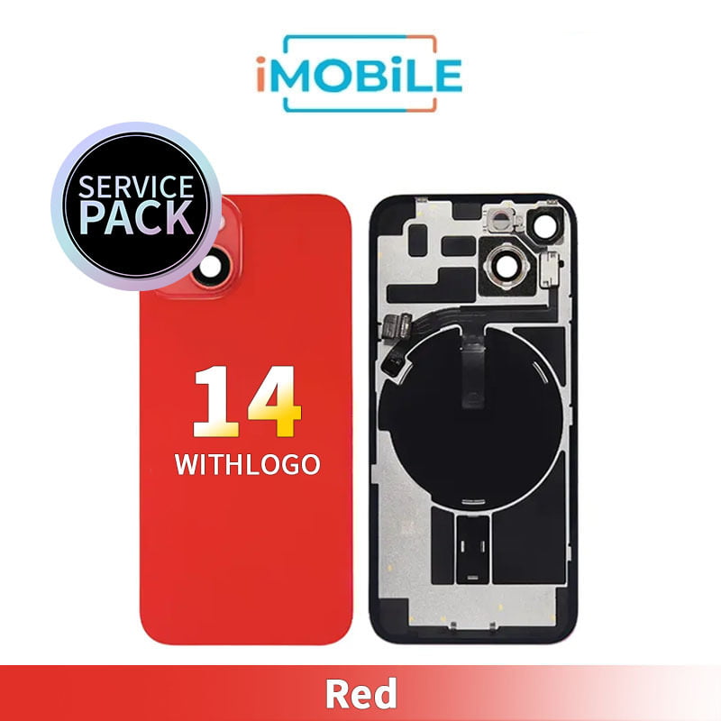 iPhone 14 Compatible Back Cover Glass [Service Pack] [Red]