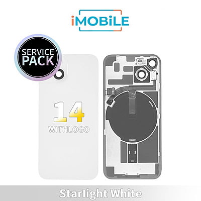 iPhone 14 Compatible Back Cover Glass  [Service Pack] [White Starlight]