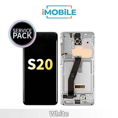 Samsung Galaxy S20 (G980) LCD Touch Digitizer Screen [Service Pack] [White] GH82-22123B