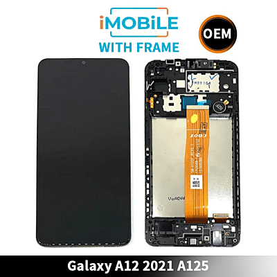 Samsung Galaxy A12 2021 A125 LCD Touch Digitizer Screen with Frame [Secondhand Original]